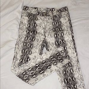 Zara snakeskin print jeans